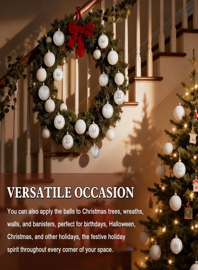 Leuceiy 2.36" Christmas Balls Christmas Tree Ornaments Shatterproof Plastic Holiday Ornament Festival Hanging Ball Holiday Decorations Set of 24pcs - Image 4